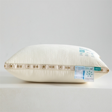 91家纺网 家纺一手货源 找家纺 织布人2025新款枕芯7A级物理抗菌舒眠枕头家用洁净睡眠护颈椎枕芯 7A舒眠枕-立体白色【低枕】