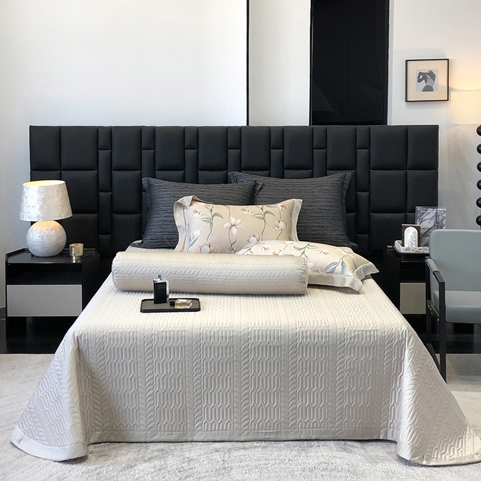 91家纺网 家纺一手货源 找家纺 若未家居 LOVEWE HOUSE 2025新款兰精天丝印花夏被及夏被四件套 玉兰白雪（床单款+床盖款）