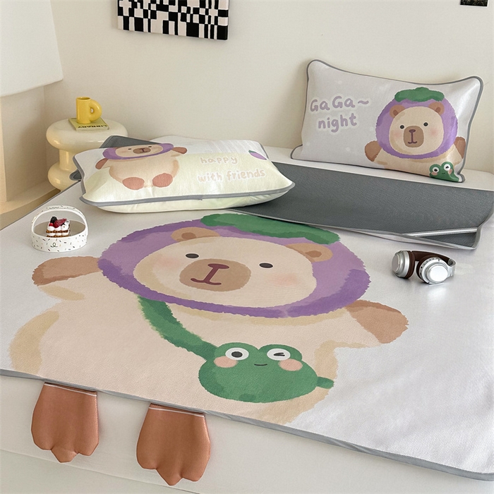 91家纺网 家纺一手货源 找家纺 美乐迪家纺 2025新款异形冰藤席 卡皮巴拉