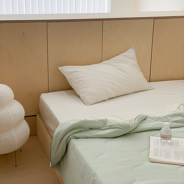 91家纺网 家纺一手货源 找家纺 时年家纺 2025新款升级版180克高定即刻凉感夏被 抹茶绿