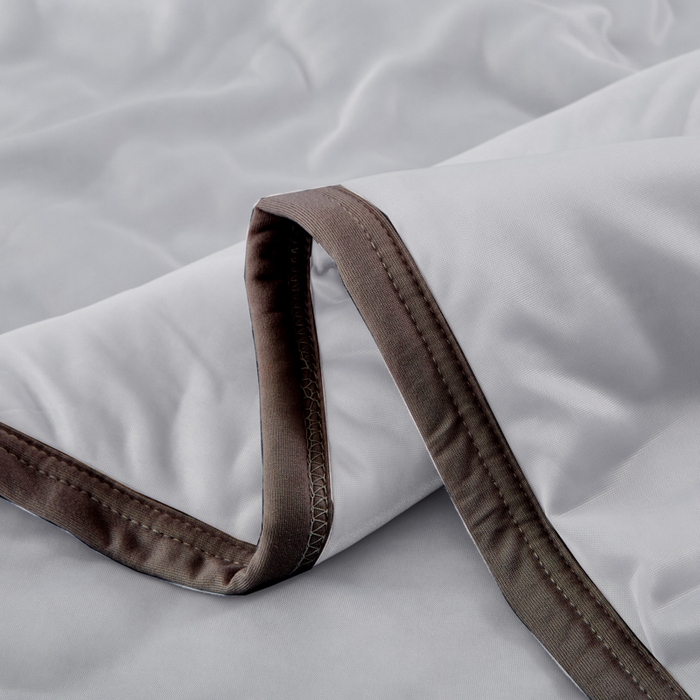 91家纺网 家纺一手货源 找家纺 丝薇雅 2025新款凉感丝夏被冰淇淋夏凉被 黑边-圆圈灰色