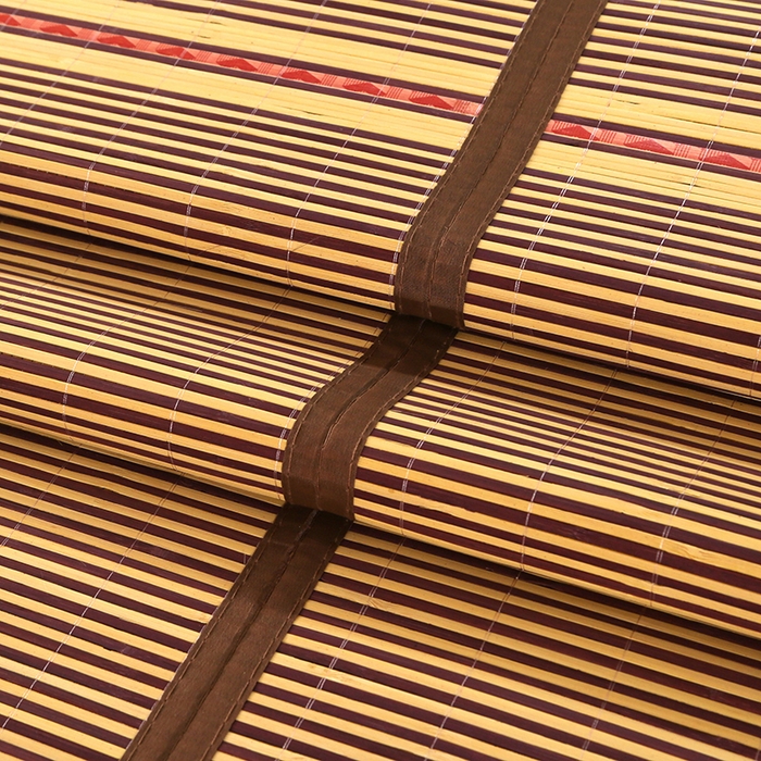 91家纺网 家纺一手货源 找家纺 森璐家纺 2025新款茶香养生竹席藤席草席冰丝席凉席子 木纹-反面亚草