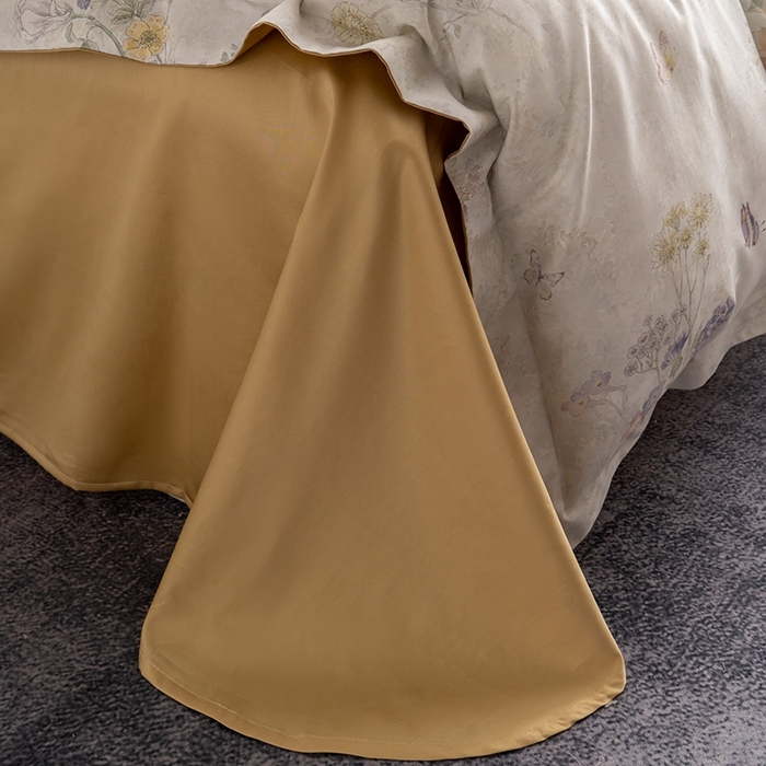 91家纺网 家纺一手货源 找家纺 皇寝世家家居 2025新款60S新疆长绒棉数码印花全棉床上四件套纯棉床品套件 蝶舞