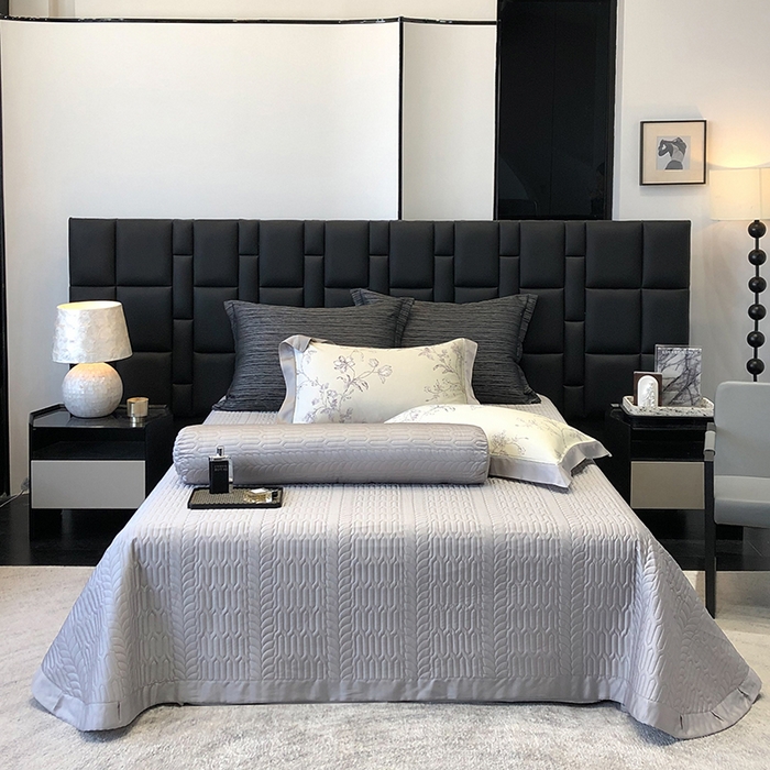 91家纺网 家纺一手货源 找家纺 若未家居 LOVEWE HOUSE 2025新款兰精天丝印花夏被及夏被四件套 白玉芝芝（床单款+床盖款）