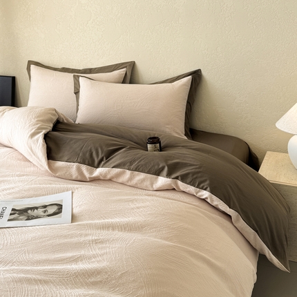 （总）若未家居 LOVEWE HOUSE 2025新款50S色织空气层水洗大提花全棉四件套