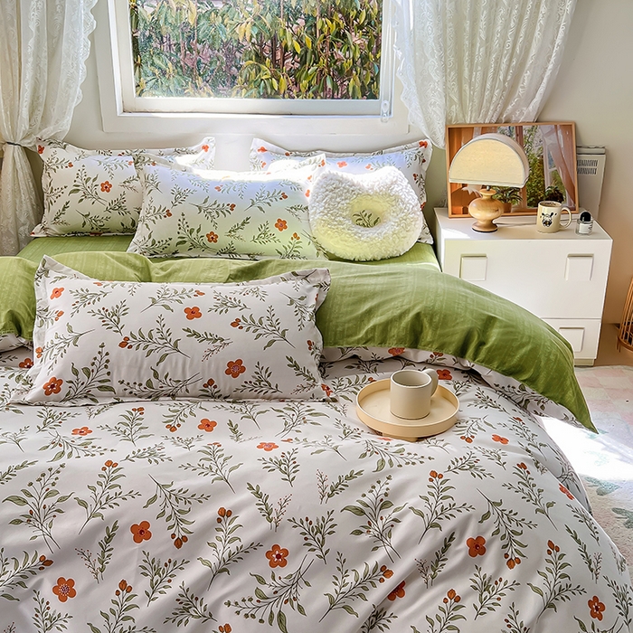 91家纺网 家纺一手货源 找家纺 芦荟棉被套 单品被套 仿棉被套单件