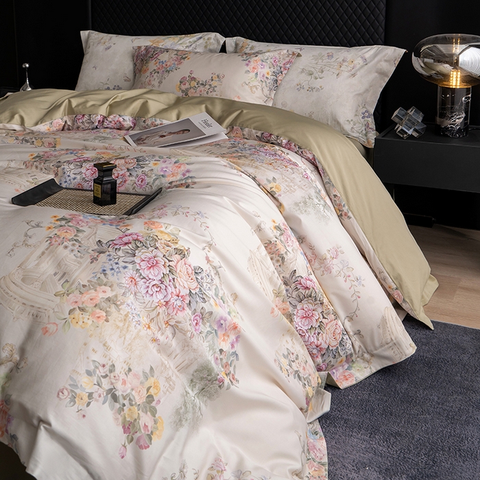 91家纺网 家纺一手货源 找家纺 （总）皇寝世家家居 2025新款60S新疆长绒棉数码印花全棉床上四件套纯棉床品套件