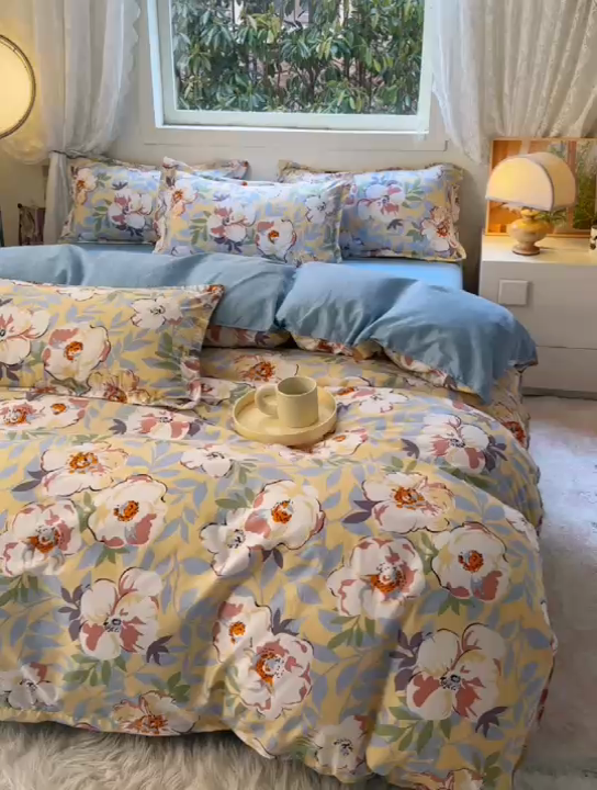 91家纺网 家纺一手货源 找家纺 曼璐家纺 2025新款芦荟棉单品被套