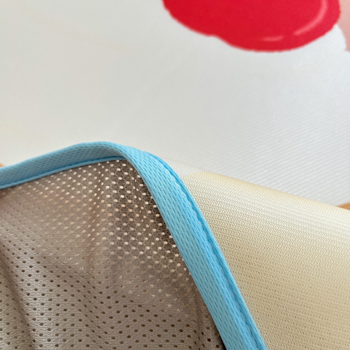 91家纺网 家纺一手货源 找家纺 金爱家  2025新款正版授权miiiiichan可爱卡通大版数码印花A类1200D冰感丝凉感席冰丝三件套平铺床笠系列 奶油小熊