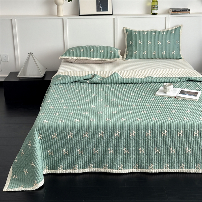 91家纺网 家纺一手货源 找家纺 美优兰 2025春夏新款双面天丝高温砂洗床盖 机器狗