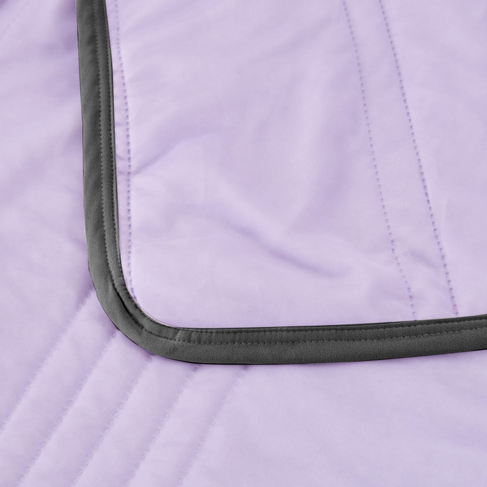 91家纺网 家纺一手货源 找家纺 丝薇雅 2025新款凉感丝夏被冰淇淋夏凉被 黑边-条纹魅紫