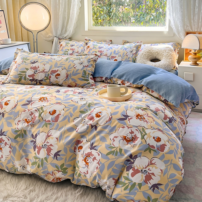 91家纺网 家纺一手货源 找家纺 曼璐家纺 2025新款芦荟棉单品被套