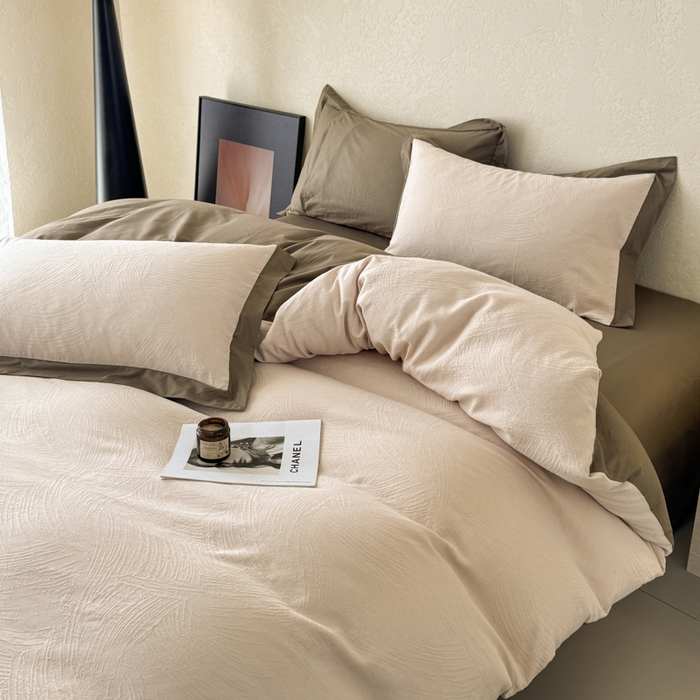 91家纺网 家纺一手货源 找家纺 （总）若未家居 LOVEWE HOUSE 2025新款50S色织空气层水洗大提花全棉四件套