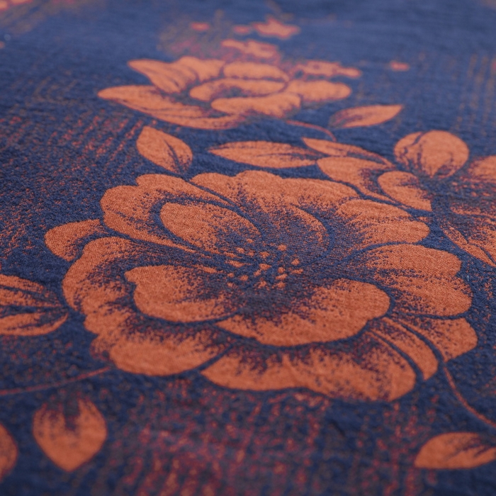 91家纺网 家纺一手货源 找家纺 2025新款全棉色织双层纱纽扣款四件套 云纱-深兰