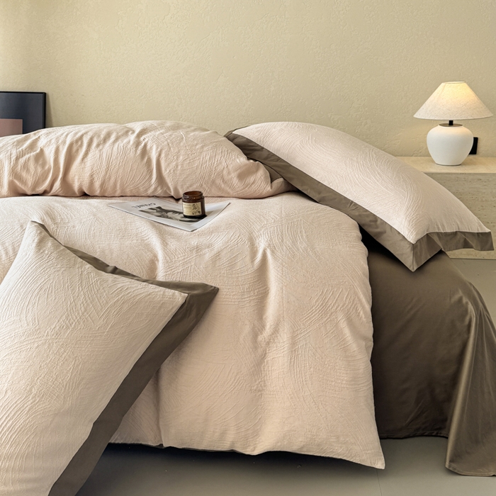 91家纺网 家纺一手货源 找家纺 （总）若未家居 LOVEWE HOUSE 2025新款50S色织空气层水洗大提花全棉四件套