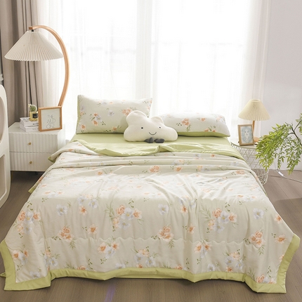 91家纺网 家纺一手货源 找家纺 （总）红日子纺织品 2025新款棉麻夏被四件套