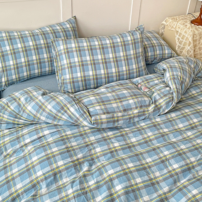 91家纺网 家纺一手货源 找家纺 大柏树 2025新款全棉水洗棉套件-床单四件套 莫妮卡