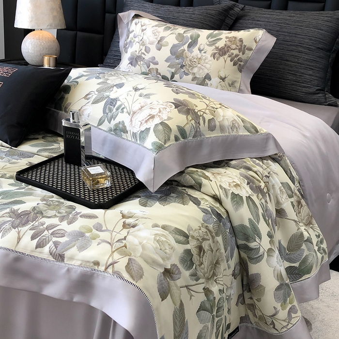 91家纺网 家纺一手货源 找家纺 若未家居 LOVEWE HOUSE 2025新款兰精天丝印花夏被及夏被四件套 绿野仙踪（床单款+床盖款）