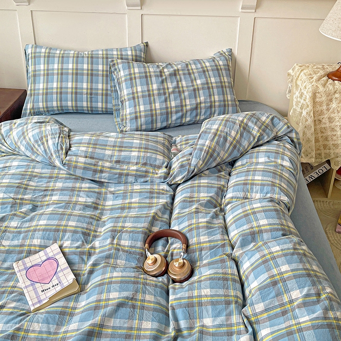 91家纺网 家纺一手货源 找家纺 大柏树 2025新款全棉水洗棉套件-床单四件套 莫妮卡