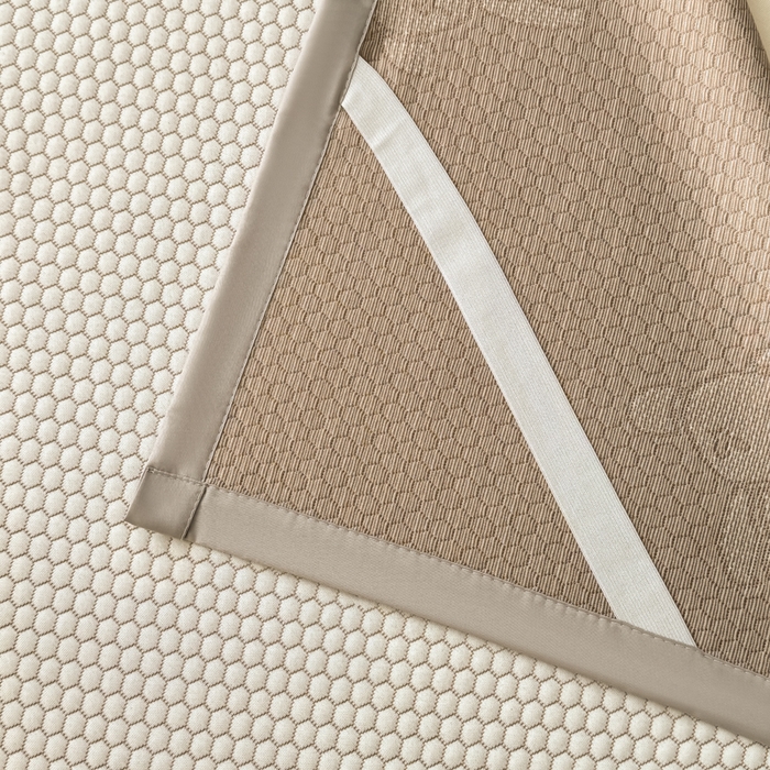 91家纺网 家纺一手货源 找家纺 999家纺   2025新款凉感提花冰豆豆凉席三件套 冰块熊-咖（凉席款）