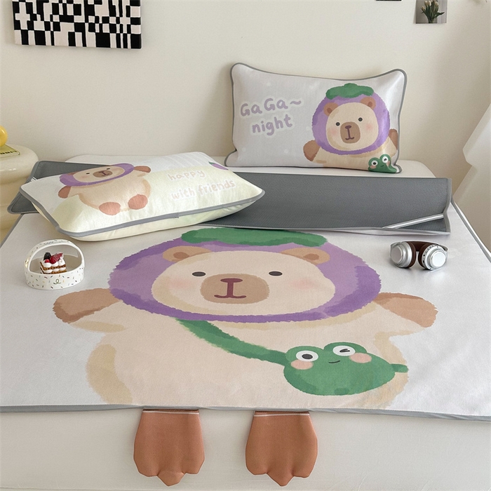 91家纺网 家纺一手货源 找家纺 美乐迪家纺 2025新款异形冰藤席 卡皮巴拉