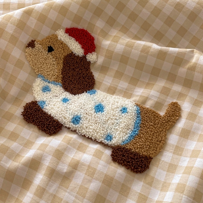 91家纺网 家纺一手货源 找家纺 红嘴企鹅 2025新款卡通毛巾绣空调被夏被四件套 夏被-咖格狗狗