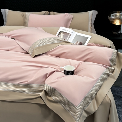 91家纺网 家纺一手货源 找家纺 （总）皇寝世家家居 2025新款100支长绒棉磨毛四件套纯棉全棉冬保暖床单加厚床上被套-欧文系列