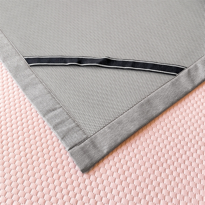 91家纺网 家纺一手货源 找家纺 启程家纺 2025春夏新款冰豆豆凉席刺绣款复合三明治三件套 小香风-粉