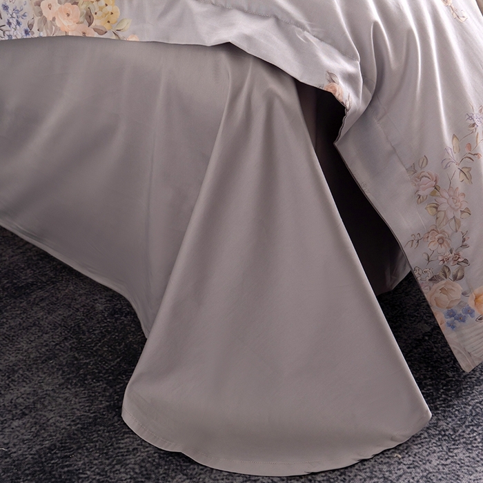 91家纺网 家纺一手货源 找家纺 皇寝世家家居 2025新款60S新疆长绒棉数码印花全棉床上四件套纯棉床品套件 花城-紫