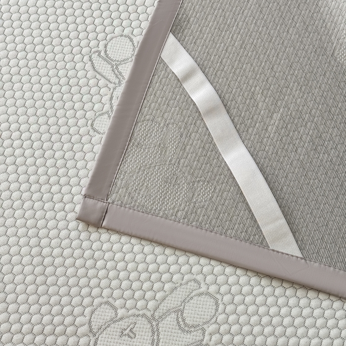 91家纺网 家纺一手货源 找家纺 999家纺   2025新款凉感提花冰豆豆凉席三件套 冰块熊-灰（凉席款）