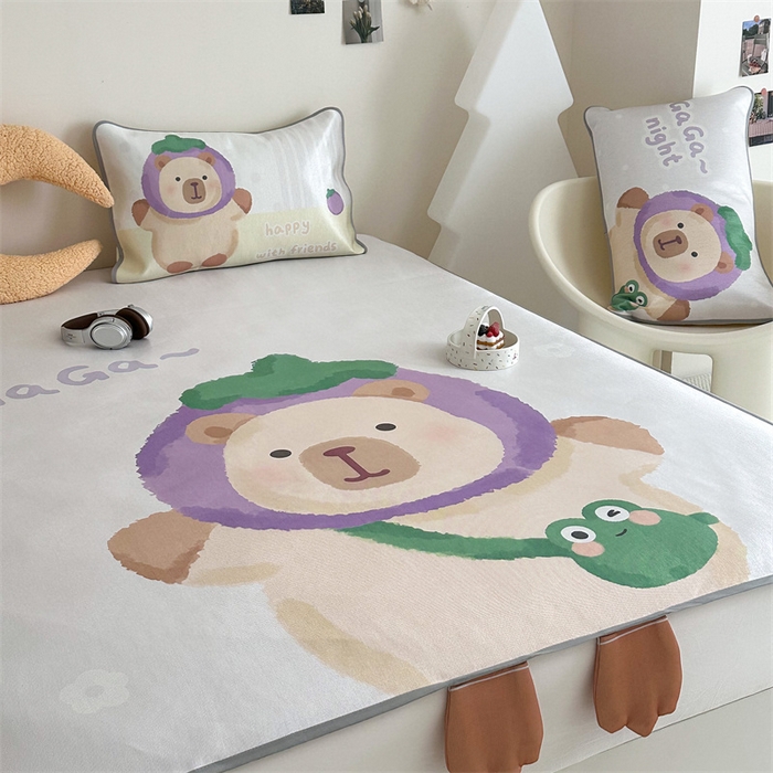 91家纺网 家纺一手货源 找家纺 美乐迪家纺 2025新款异形冰藤席 卡皮巴拉