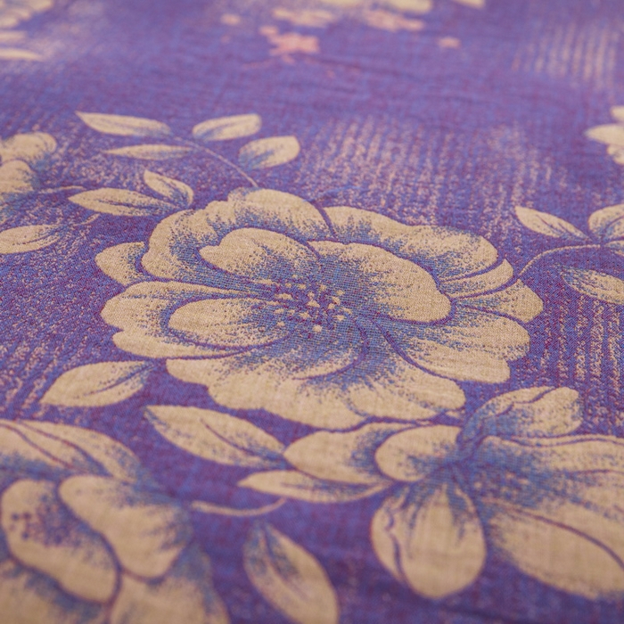 91家纺网 家纺一手货源 找家纺 2025新款全棉色织双层纱纽扣款四件套 云纱-紫罗兰