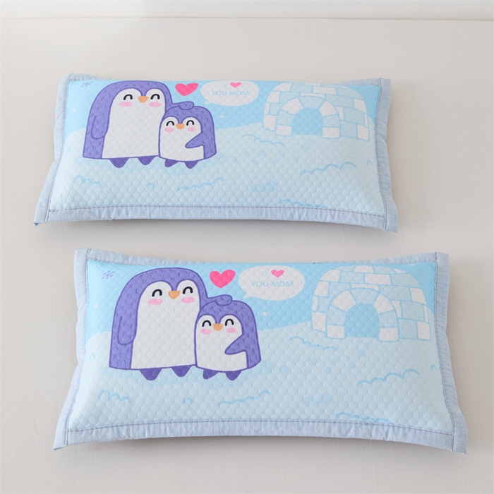 91家纺网 家纺一手货源 找家纺 织布人2025新款荞麦枕夏季卡通凉豆豆枕1-12岁儿童学生枕头幼儿园午睡枕   卡通凉豆豆-企鹅【学生款茶香枕】