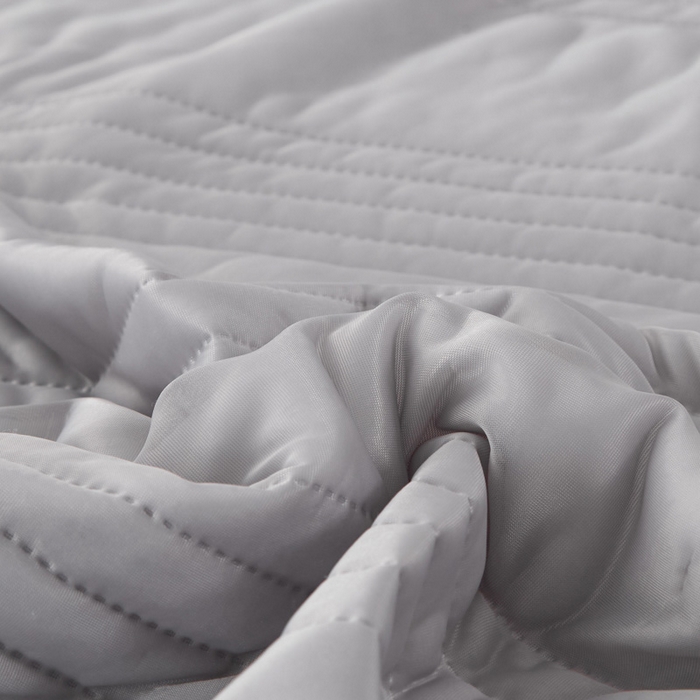 91家纺网 家纺一手货源 找家纺 丝薇雅 2025新款凉感丝夏被冰淇淋夏凉被 黑边-条纹灰色