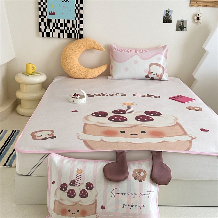 91家纺网 家纺一手货源 找家纺 美乐迪家纺 2025新款异形冰藤席 小蛋糕