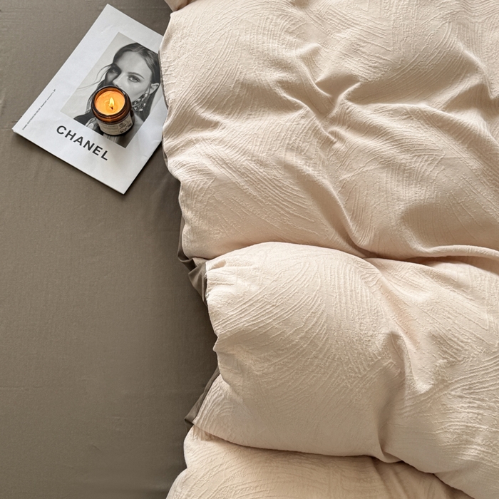 91家纺网 家纺一手货源 找家纺 （总）若未家居 LOVEWE HOUSE 2025新款50S色织空气层水洗大提花全棉四件套