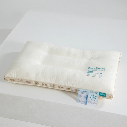 91家纺网 家纺一手货源 找家纺 织布人2025新款枕芯7A级物理抗菌舒眠枕头家用洁净睡眠护颈椎枕芯 7A舒眠枕-护颈款白色【低枕】