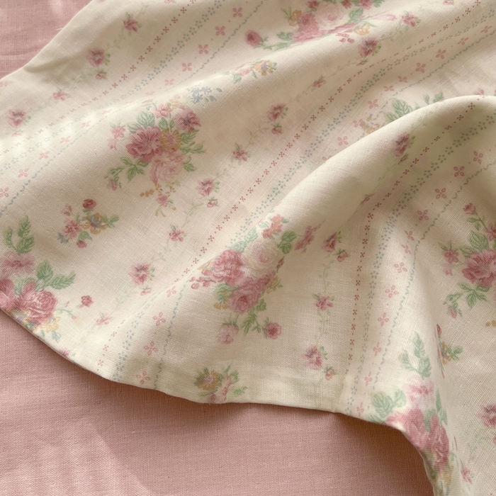 91家纺网 家纺一手货源 找家纺 优品阁  2025新款A类全棉有氧双层纱四件套 蔷薇