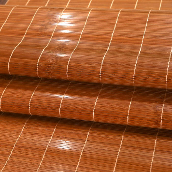 91家纺网 家纺一手货源 找家纺 森璐家纺 2025新款茶香养生竹席藤席草席冰丝席凉席子 艾草驱蚊席-反面冰丝