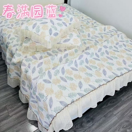 91家纺网 家纺一手货源 找家纺 （总）希朵2025新款凉感丝小冰柠床盖三件套