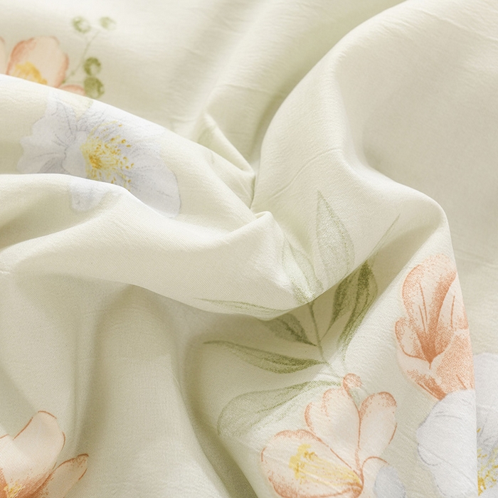 91家纺网 家纺一手货源 找家纺 红日子纺织品 2025新款棉麻夏被四件套 青青世界