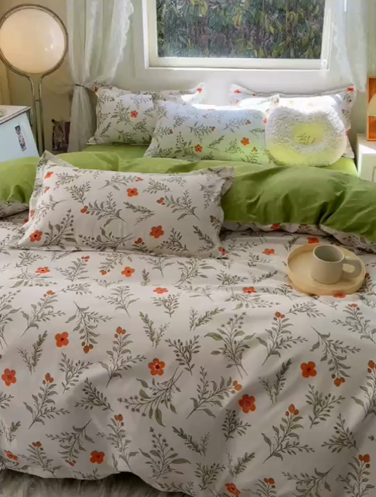 91家纺网 家纺一手货源 找家纺 芦荟棉被套 单品被套 仿棉被套单件