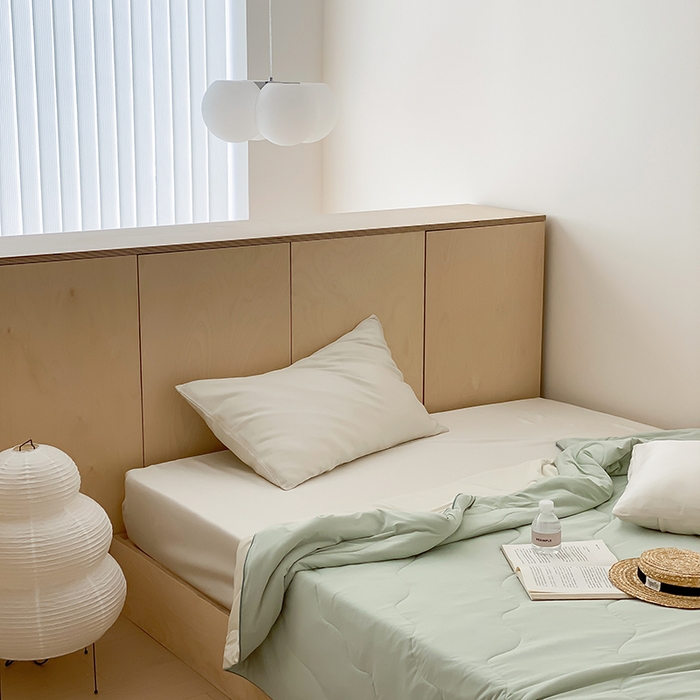 91家纺网 家纺一手货源 找家纺 时年家纺 2025新款升级版180克高定即刻凉感夏被 抹茶绿