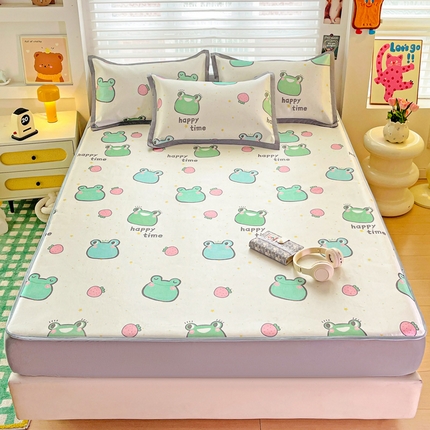 91家纺网 家纺一手货源 找家纺 （总）金盛纺 2025新款A类数码印花冰丝席-床笠款