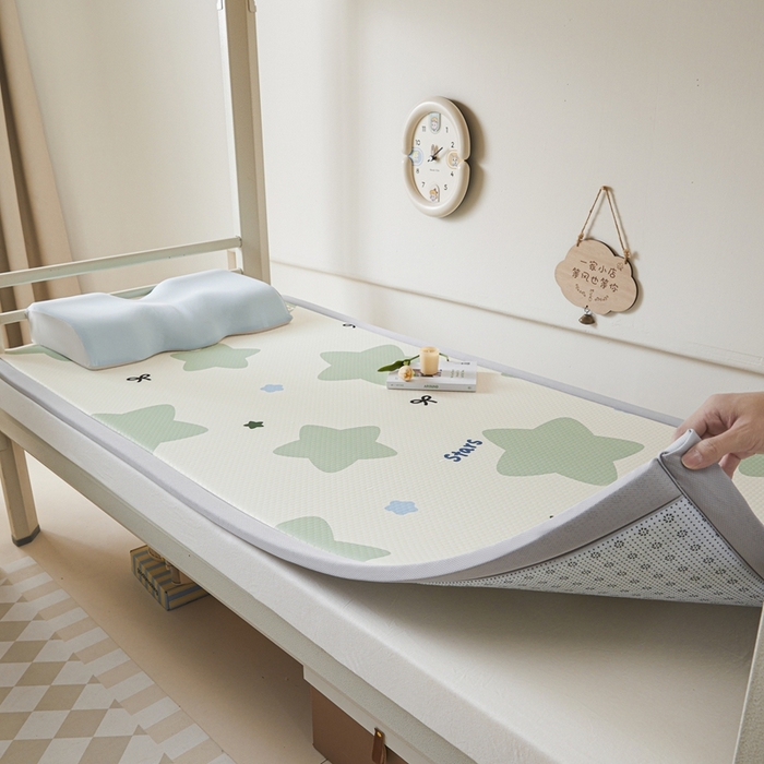 91家纺网 家纺一手货源 找家纺 （总）川悦生活 2025新款数码印花冰豆豆凉席床垫-学生床