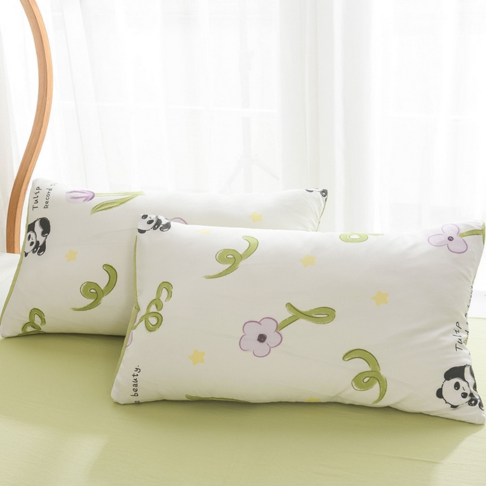 91家纺网 家纺一手货源 找家纺 红日子纺织品 2025新款棉麻夏被四件套 快乐熊猫