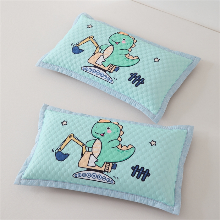 91家纺网 家纺一手货源 找家纺 织布人2025新款荞麦枕夏季卡通凉豆豆枕1-12岁儿童学生枕头幼儿园午睡枕 卡通凉豆豆-恐龙【学生款茶香枕】