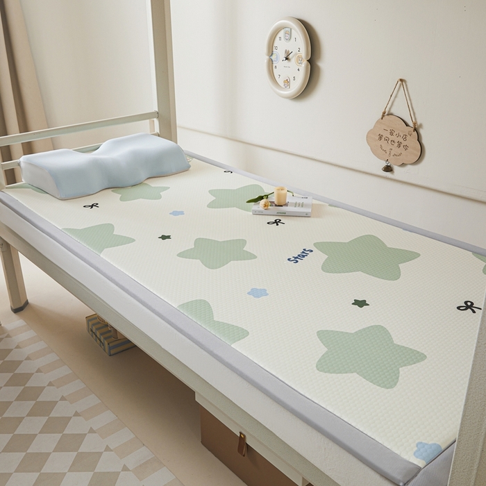 91家纺网 家纺一手货源 找家纺 （总）川悦生活 2025新款数码印花冰豆豆凉席床垫-学生床