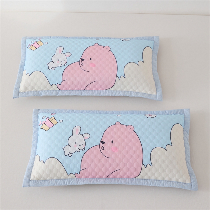 91家纺网 家纺一手货源 找家纺 织布人2025新款荞麦枕夏季卡通凉豆豆枕1-12岁儿童学生枕头幼儿园午睡枕  卡通凉豆豆-小熊【学生款茶香枕】 