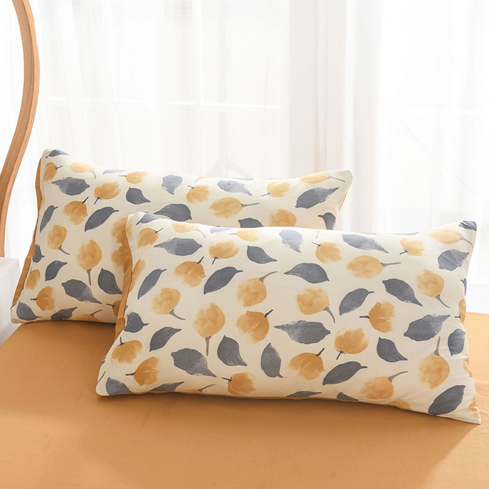 91家纺网 家纺一手货源 找家纺 红日子纺织品 2025新款棉麻夏被四件套 漫花-黄